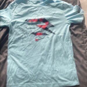 Nike Light Blue Kids Short Sleeve Tee